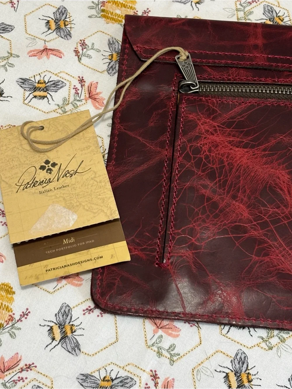 NWT Red Leather Envelope Sleeve Clutch for Women
